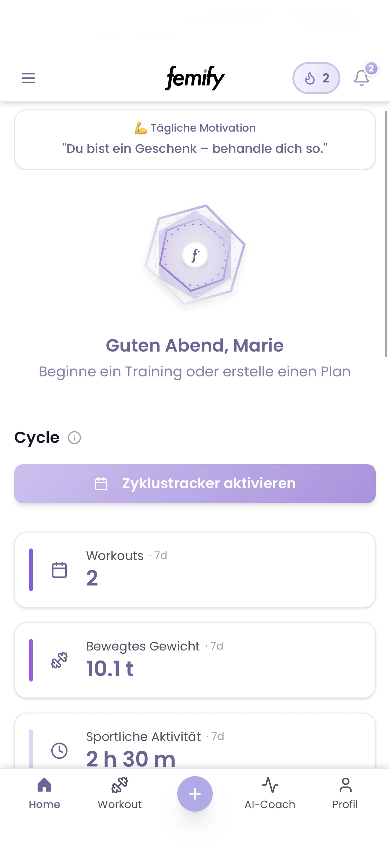 Femify App Interface